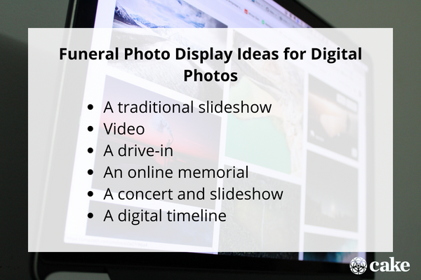 Funeral photo display ideas for digital photos